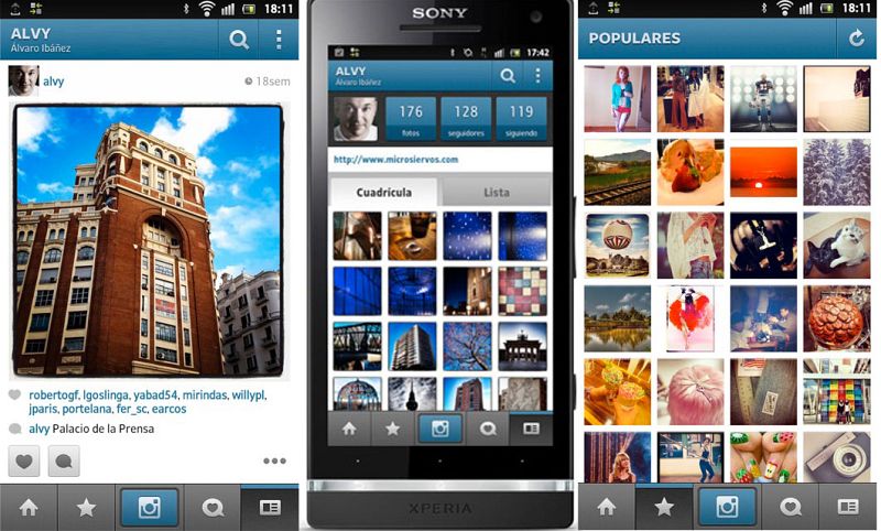 Instagram para Android mantiene el espíritu de la versión para IOS