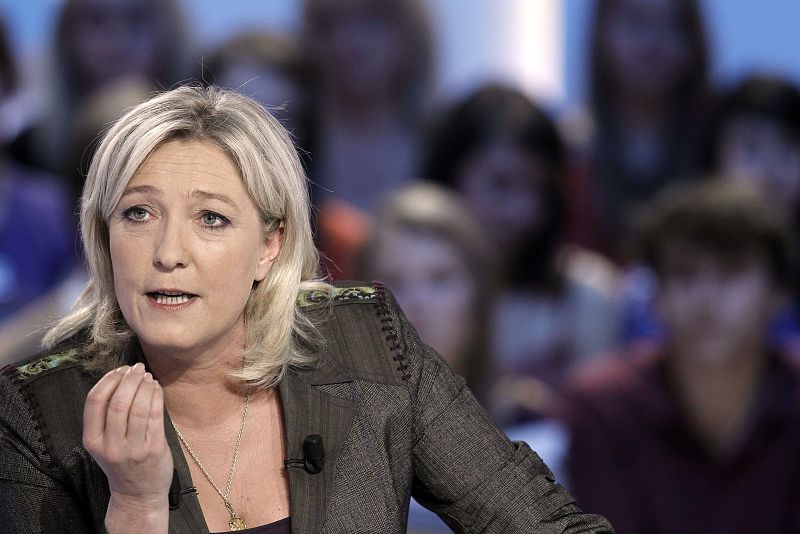La candidata del Frente Nacional y presidenta del partido, Marine Le Pen
