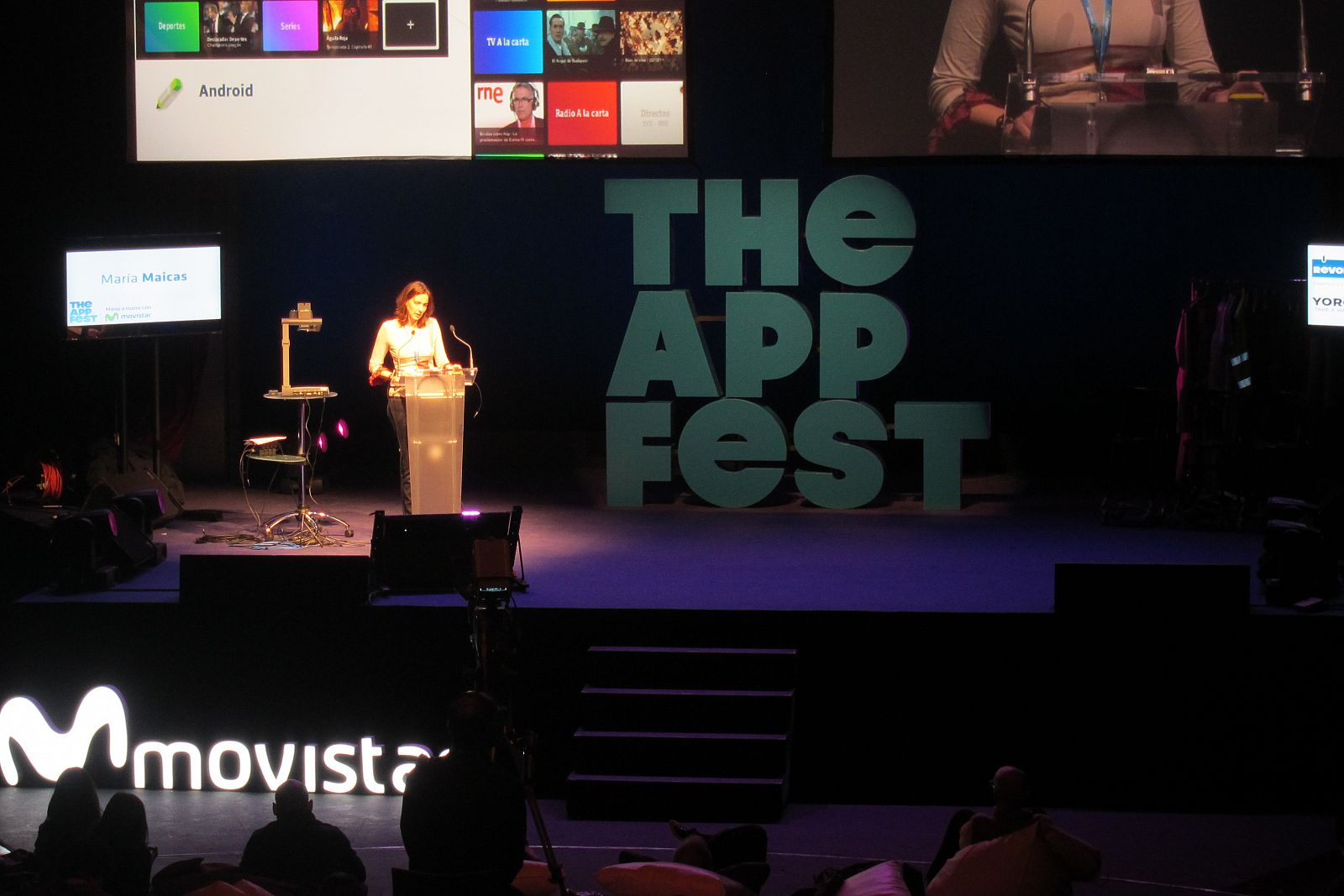 María Maicas, de RTVE.es, durante su charla sobre la televisión conectada en The App Fest