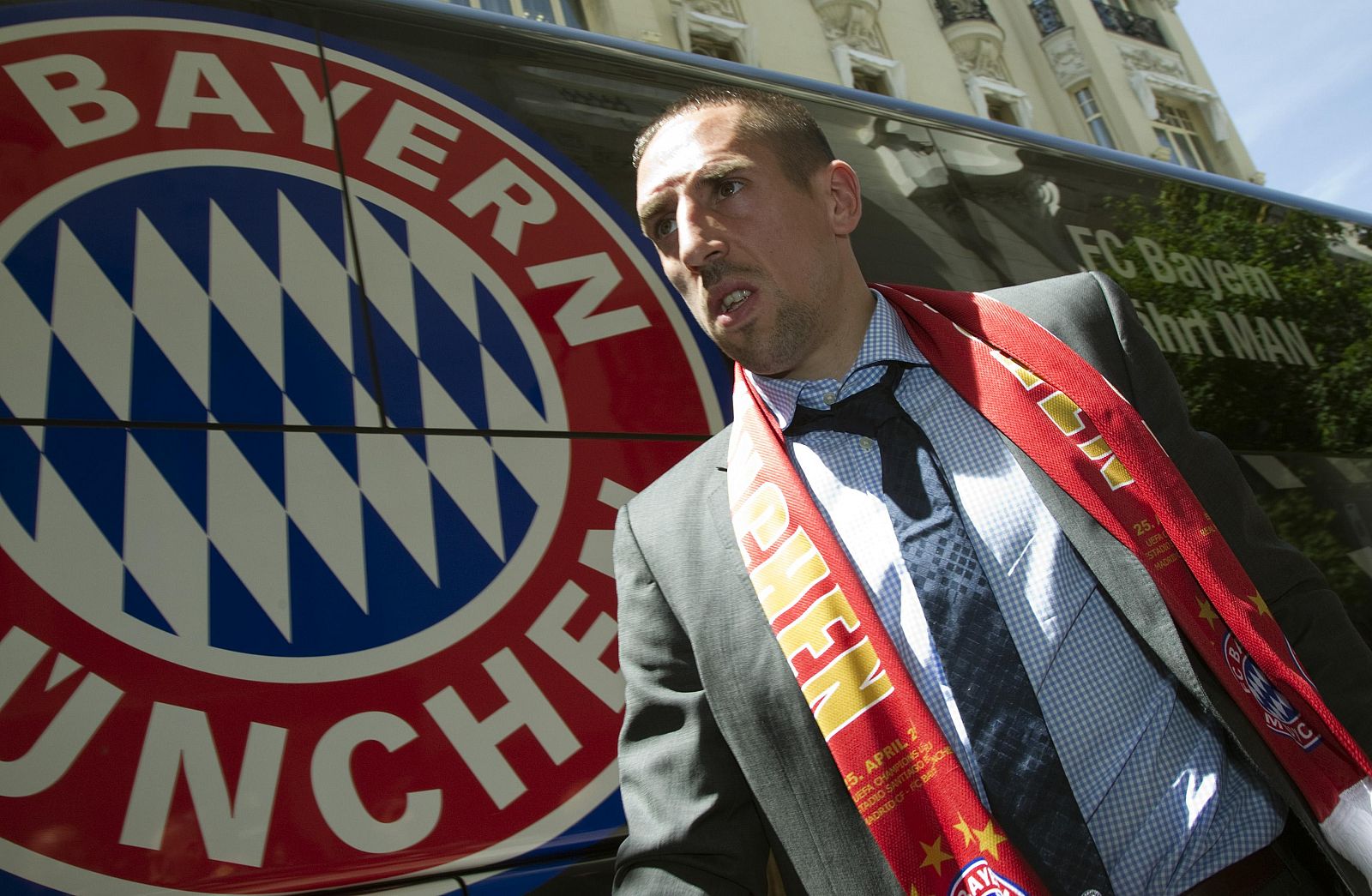 El francés Franck Ribéry, a su llegada a Madrid