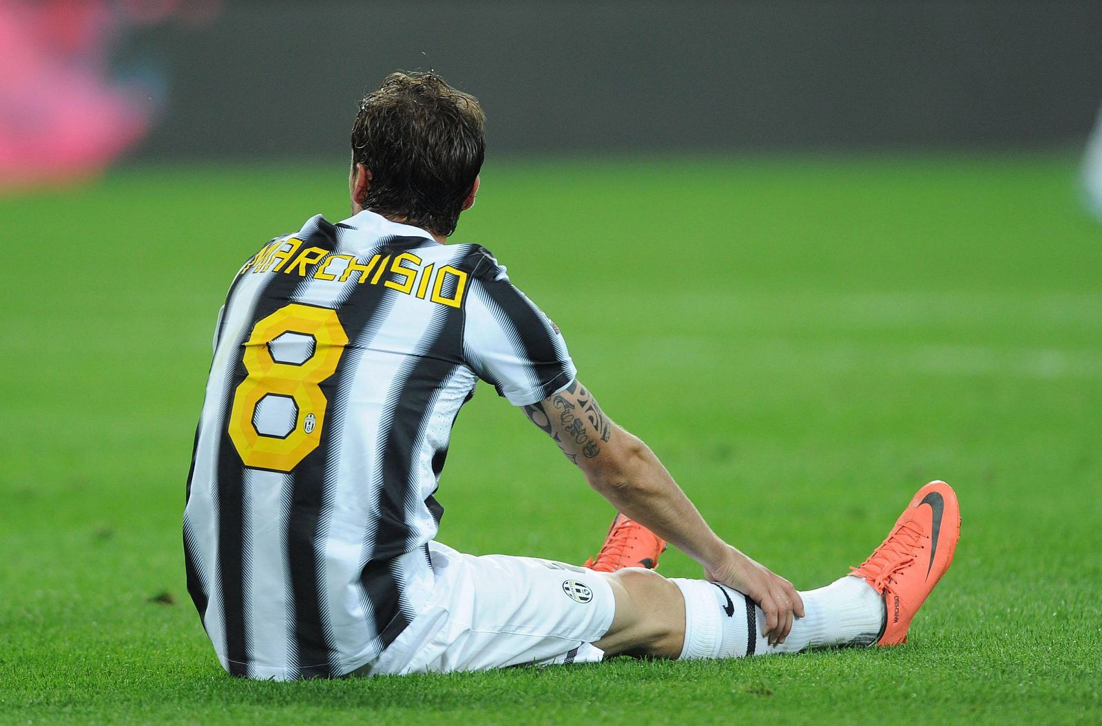 Marchisio, centrocampista del Juventus, durante el partido ante el Lecce.