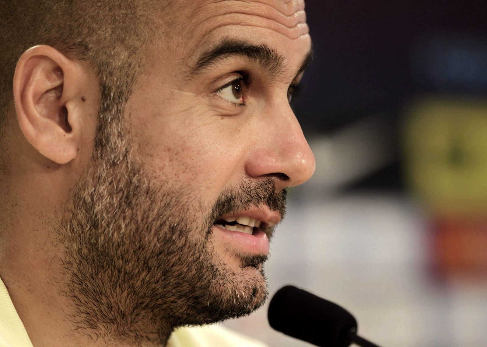 El entrenador del FC Barcelona, Josep Guardiola, en rueda de prensa.