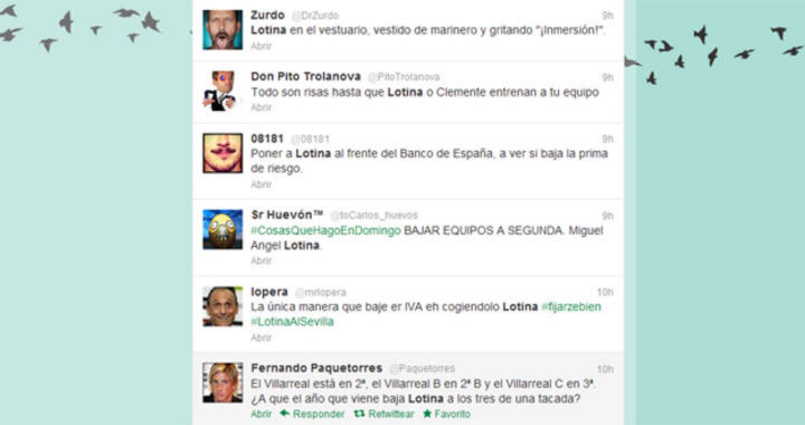 Imagen de algunos de los tweets más ingeniosos que se pueden leer en Twitter.