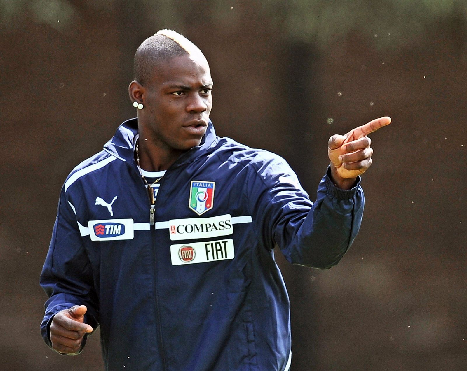 El jugador de la selección italiana Mario Balotelli durante un entrenamiento