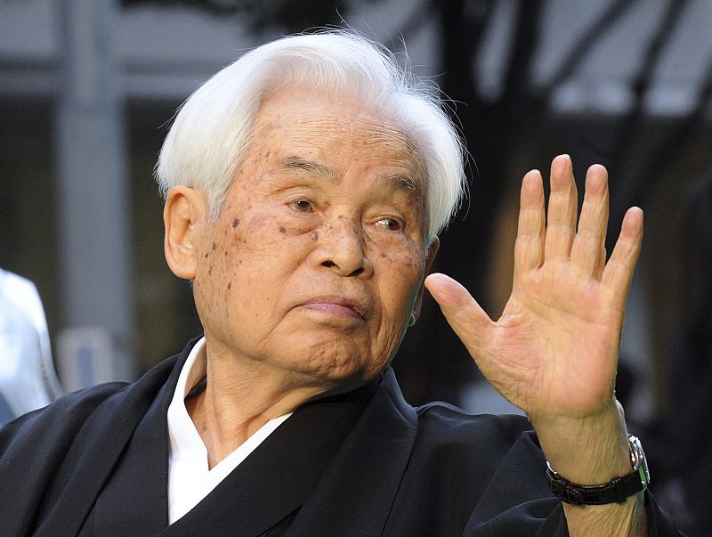 Kaneto Shindo durante la inauguración del 23º Festival Internacional de Tokio en Japón, en 2010