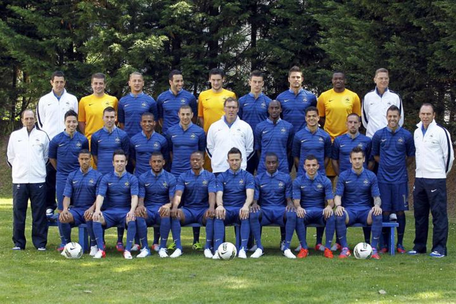 Los componentes de la selección francesa que competirán en la Eurocopa 2012
