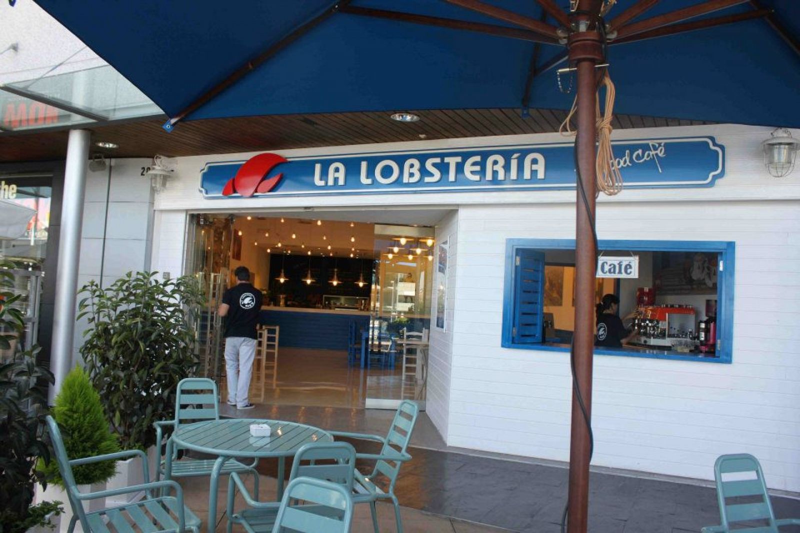 La fachada del Seafood Café La Lobstería, cerca de Alcobendas