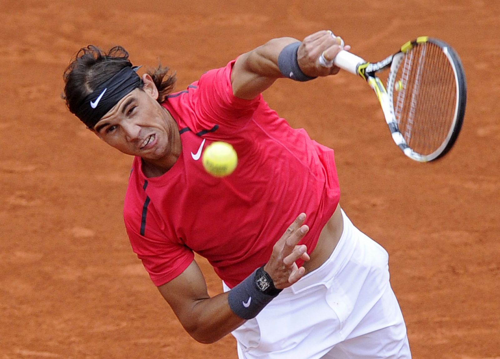 Rafa Nadal en el partido de octavos de Roland Garros