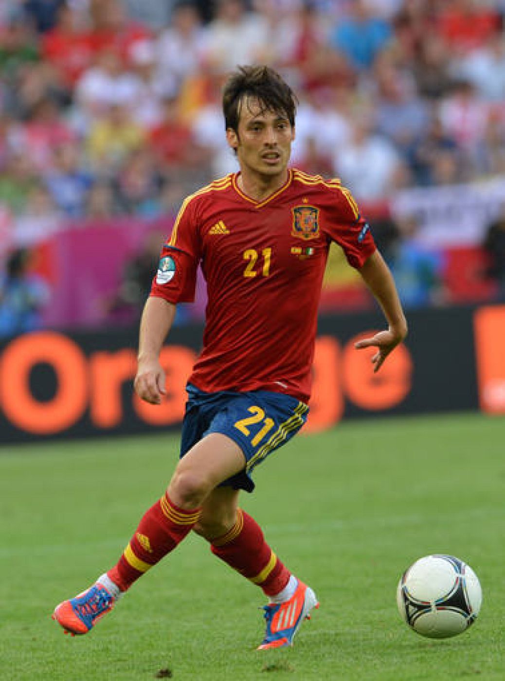 David Silva, en el pasado partido contra Italia de la Eurocopa 2012