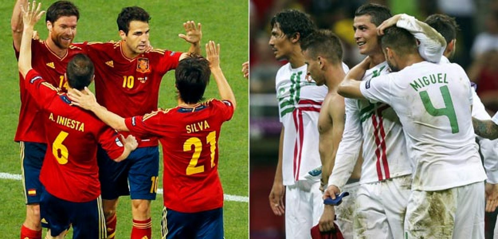 España y Portugal se verán las caras este miércoles en semifinales de la Eurocopa
