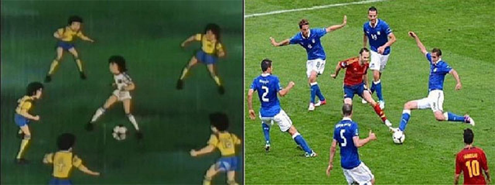 El fotomontaje de Iniesta contra Italia y la serie 'Campeones' que causó furor en Internet