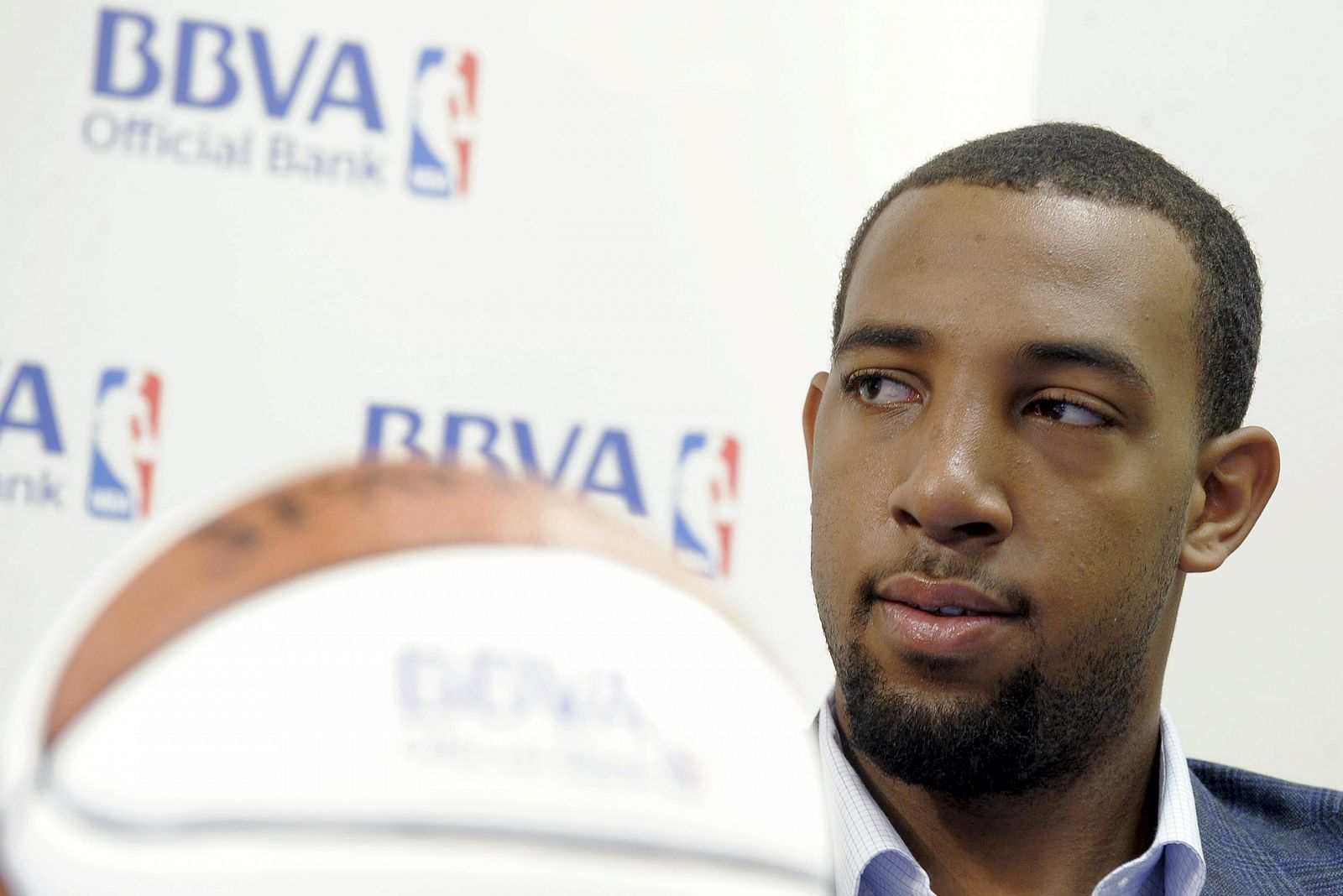 El jugador de la NBA Derrick Williams, de los Minnesota Timberwolves, durante la presentación del Tour NBA BBVA.