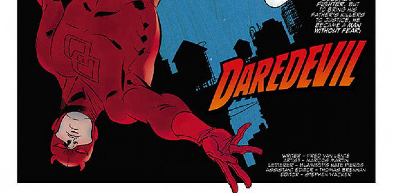 Fragmento de una página de la nueva serie de 'Daredevil' de Mark Waid y el dibujante español Marcos Martín