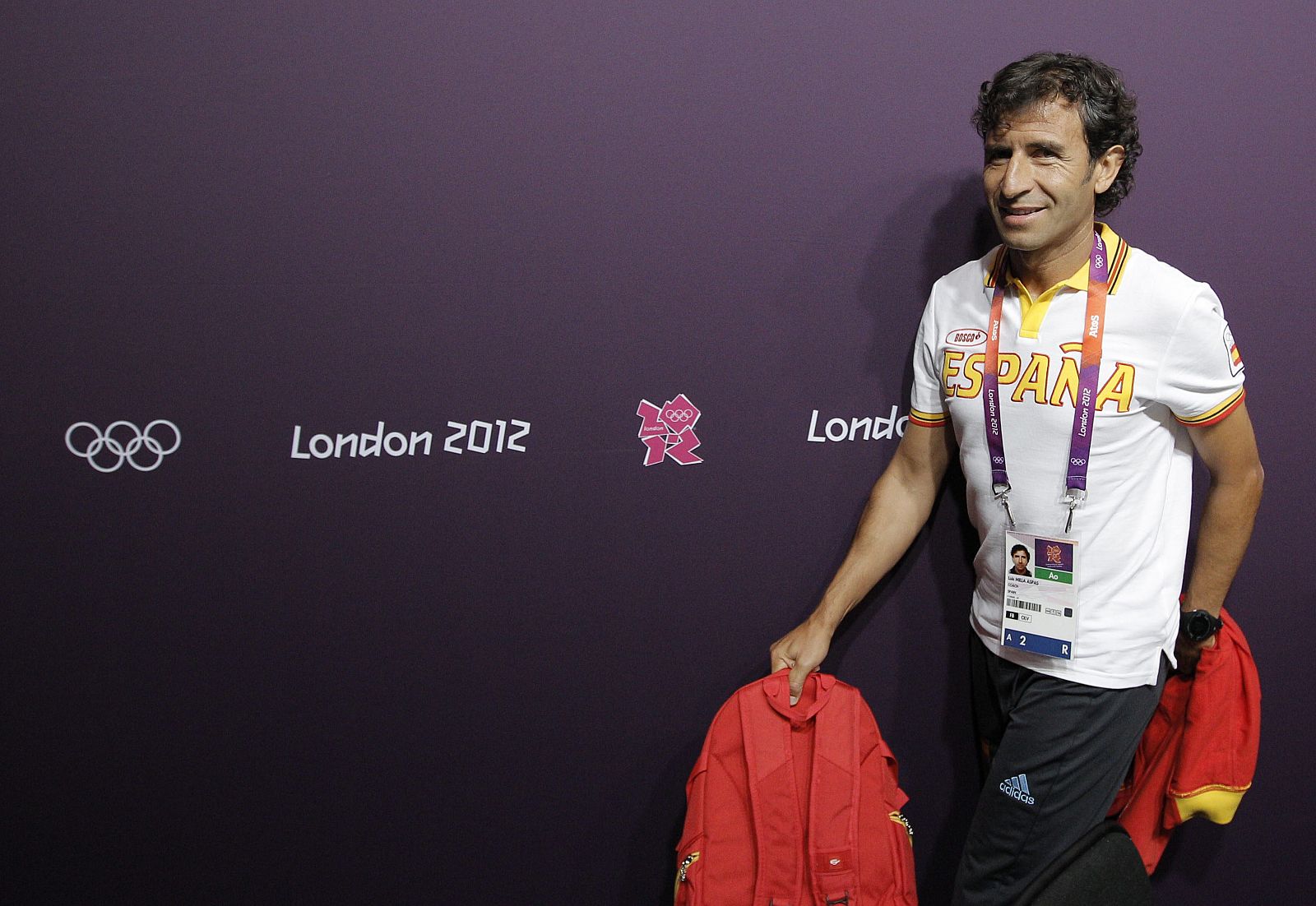 El seleccionador español olímpico de fútbol, Luis Milla, durante la rueda de prensa.