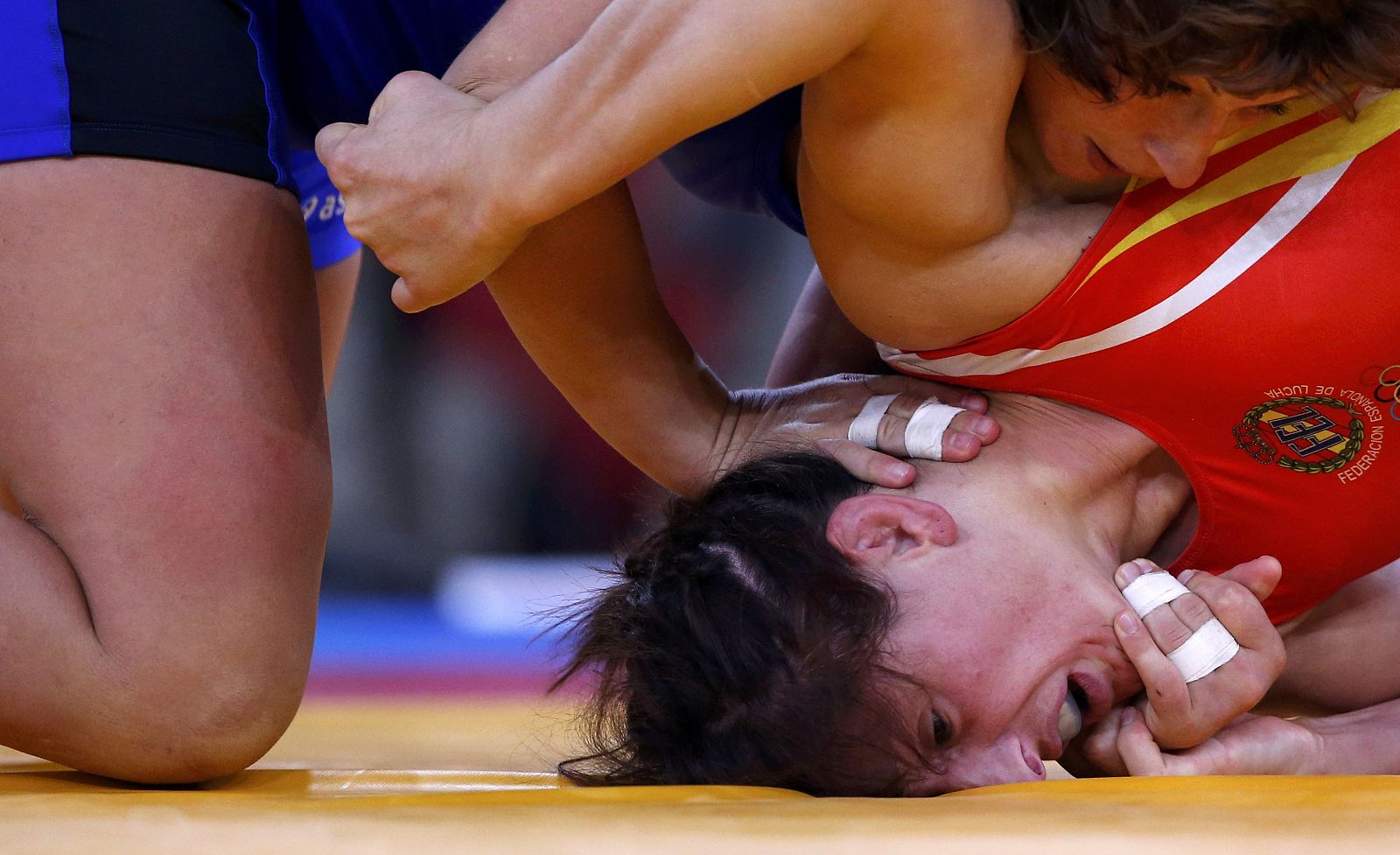 Maider Unda, durante su combate contra la búlgara Stanka Zlateva Hristova en Londres 2012.