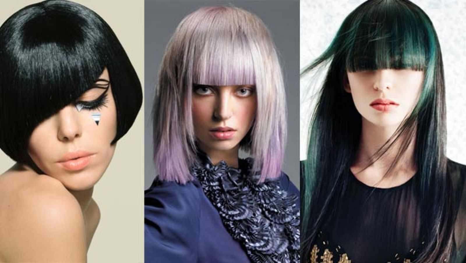 Peinados geométricos con color