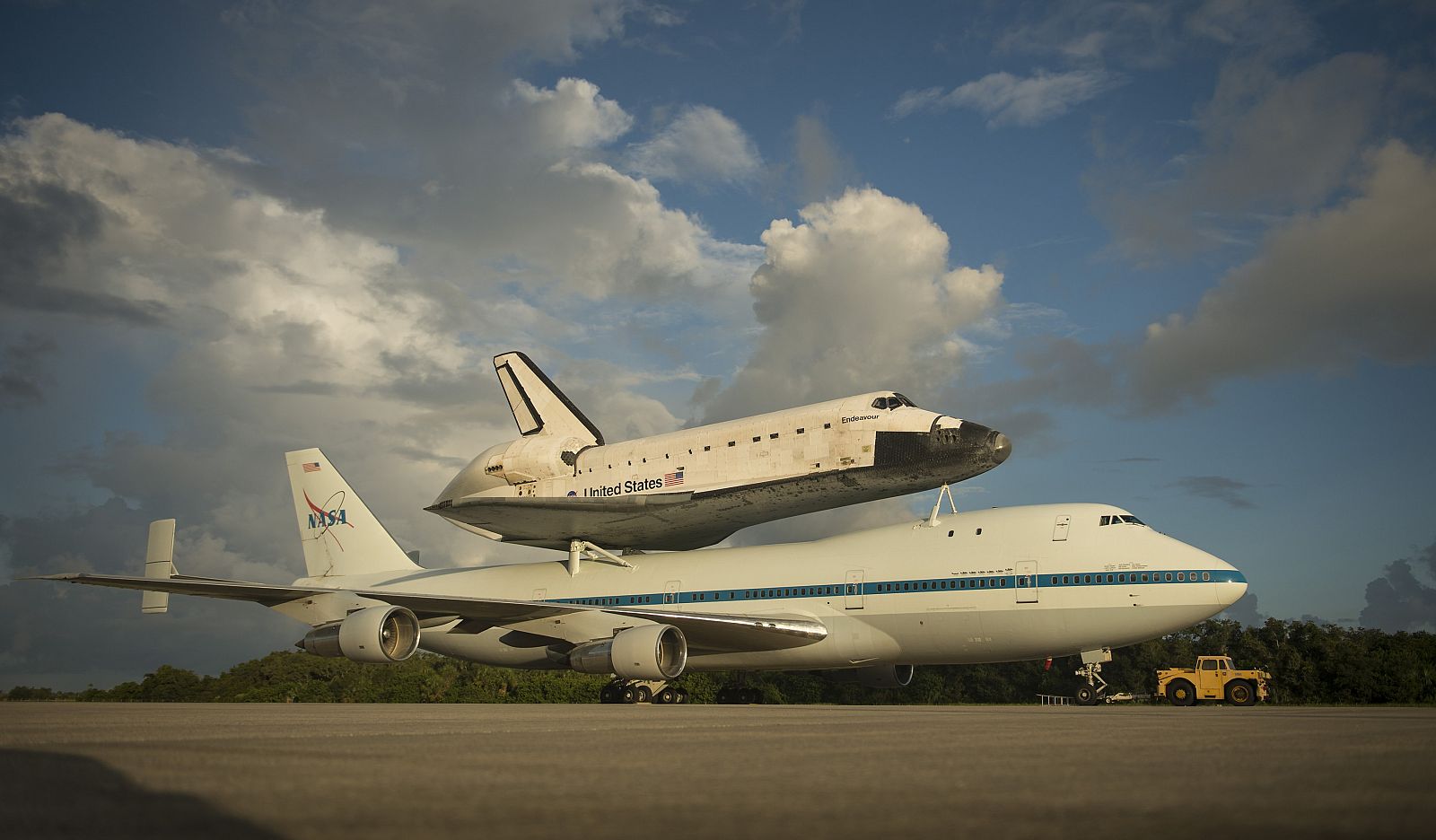 Imagen del Endeavour antes de partir