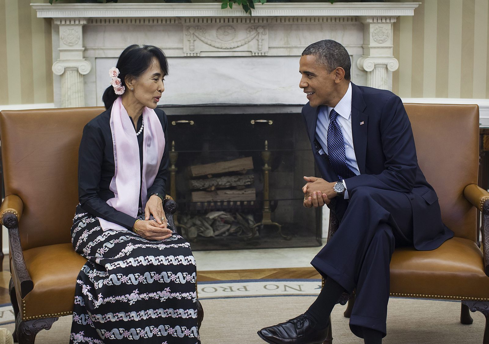 Obama recibe a Suu Kyi