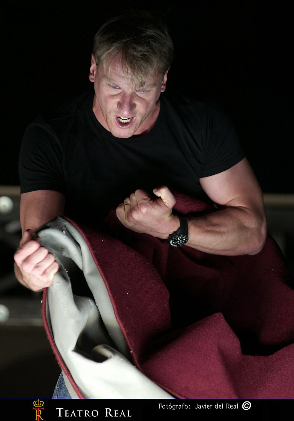 Günther Groissböck (Boris Godunov), durante los ensayos