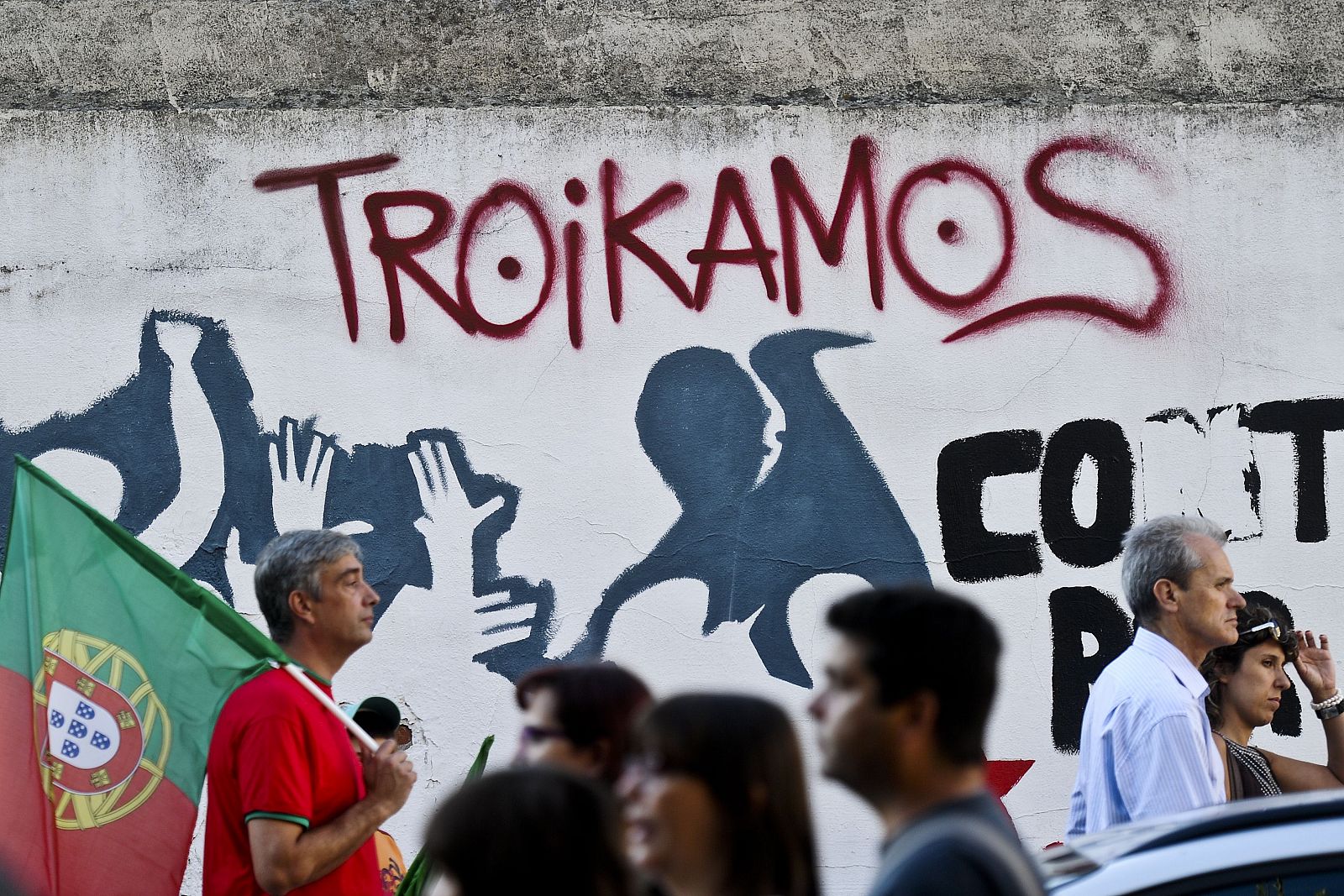 Pintada en una pared de Lisboa