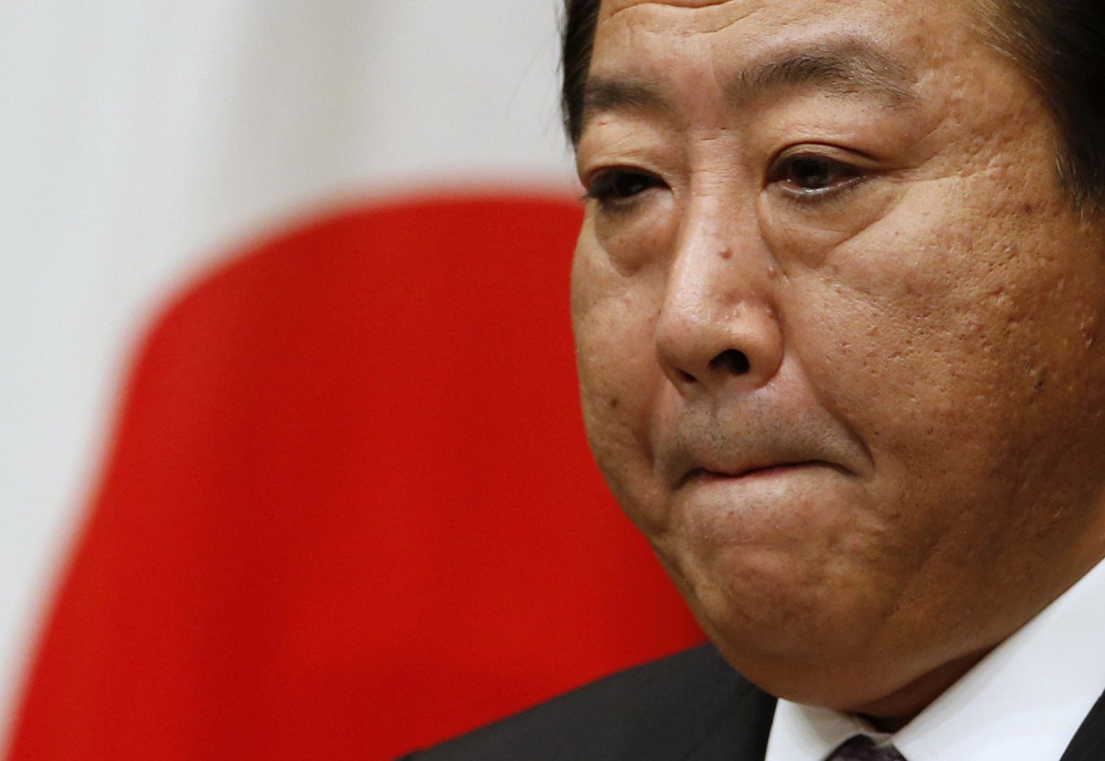 El primer ministro japonés, Yoshihiko Noda, durante la rueda de prensa en la que ha anunciado el cambio de gobierno