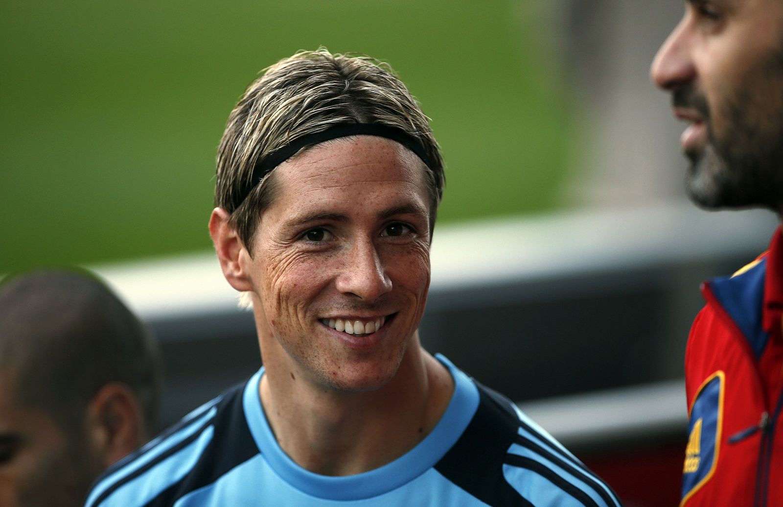 Fernando Torres, en un entrenamiento con la selección española.