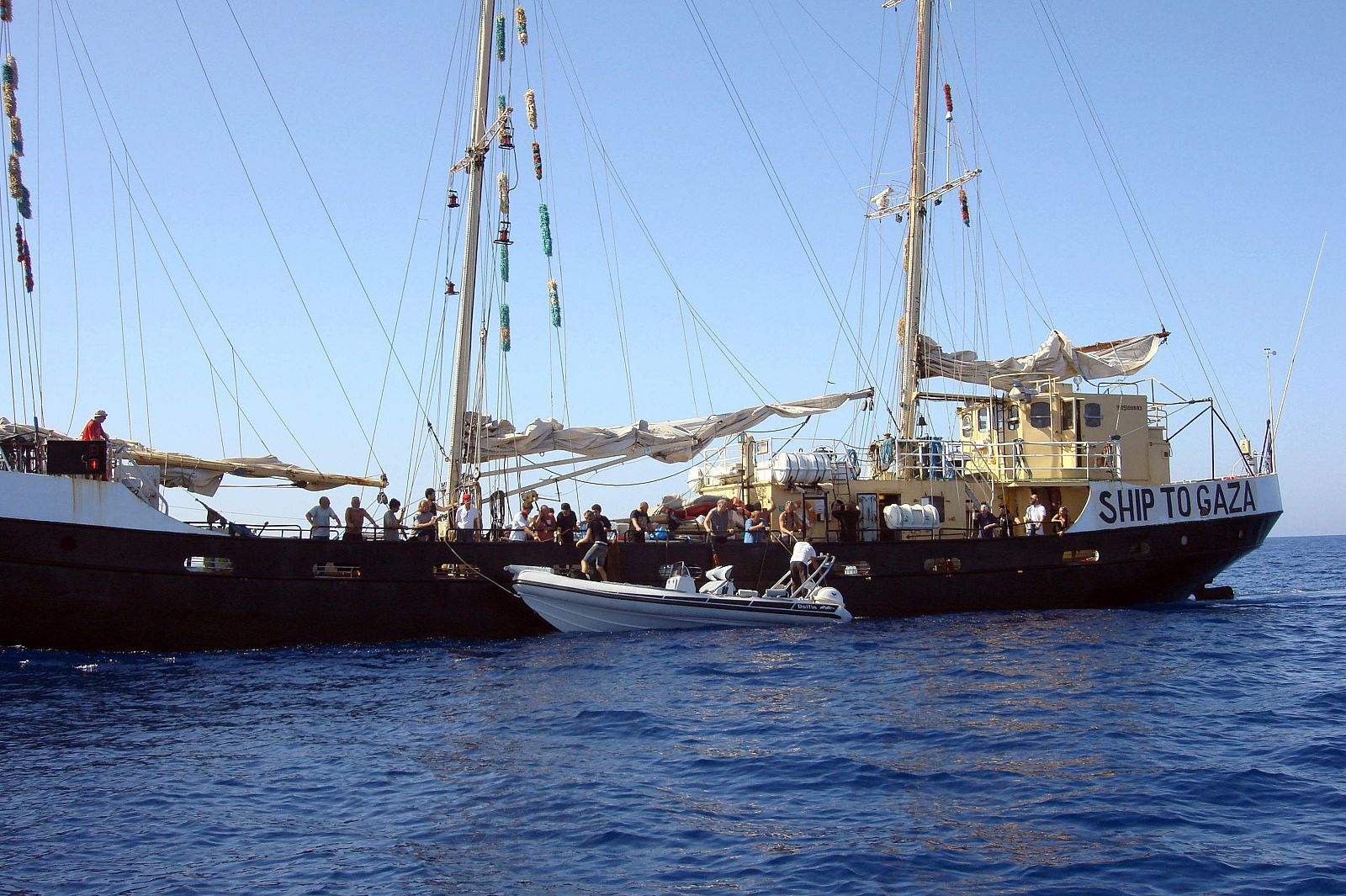 El velero 'Estella', de la Flotilla de la Libertad III