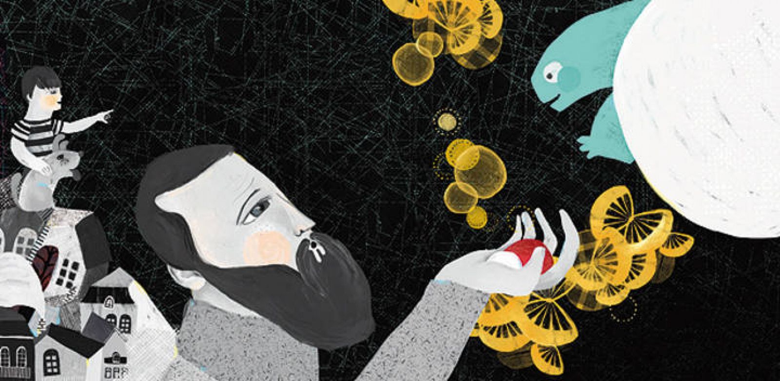  Ilustración de 'El hombre que quiso conocer a la Luna', de Elena Hormiga