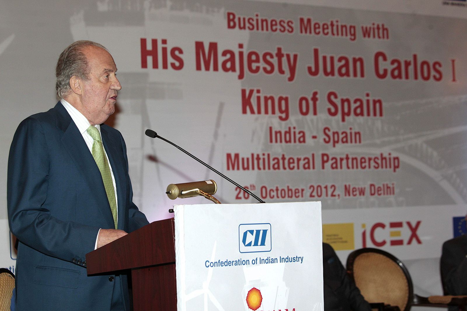 REY JUAN CARLOS EN REUNION CON PATRONALES INDIAS