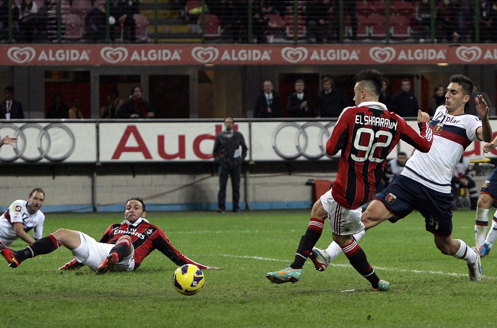 El Shaarawy marca el único tanto del Milan.
