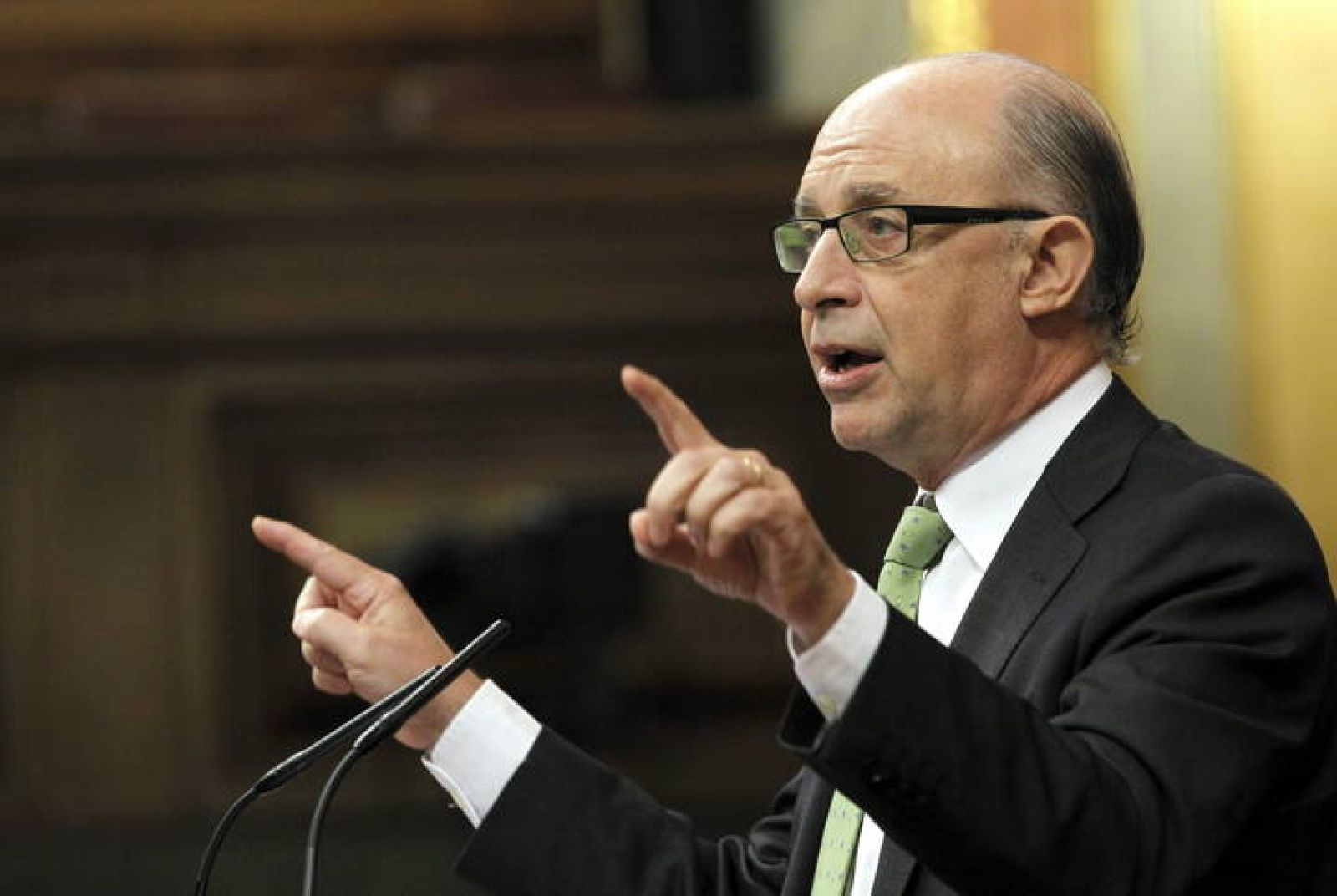El ministro de Hacienda y Administraciones Públicas, Cristóbal Montoro, en el Congreso