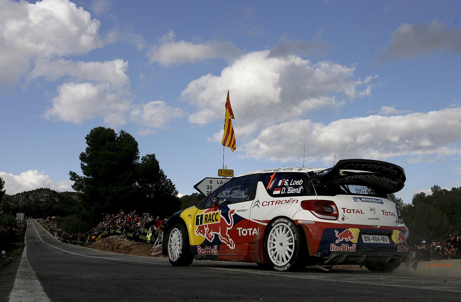 El francés Sebastian Loeb, en un tramo del Rally de Cataluña