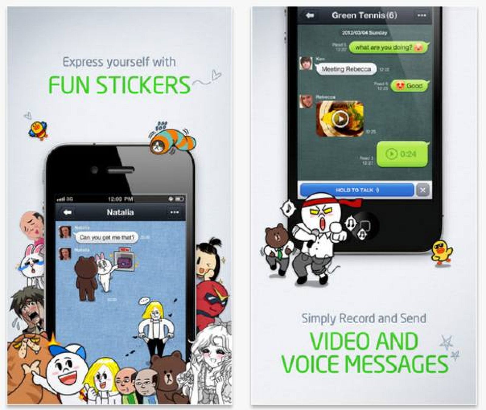 Los iconos y dibujitos de personajes divertidos son uno de los puntos fuertes de LINE. 