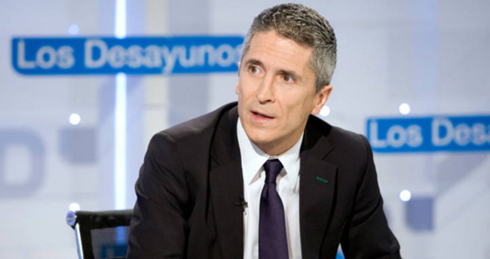 El juez Fernando Grande-Marlaska, en 'Los desayunos de TVE' el pasado 29 de febrero de 2012.