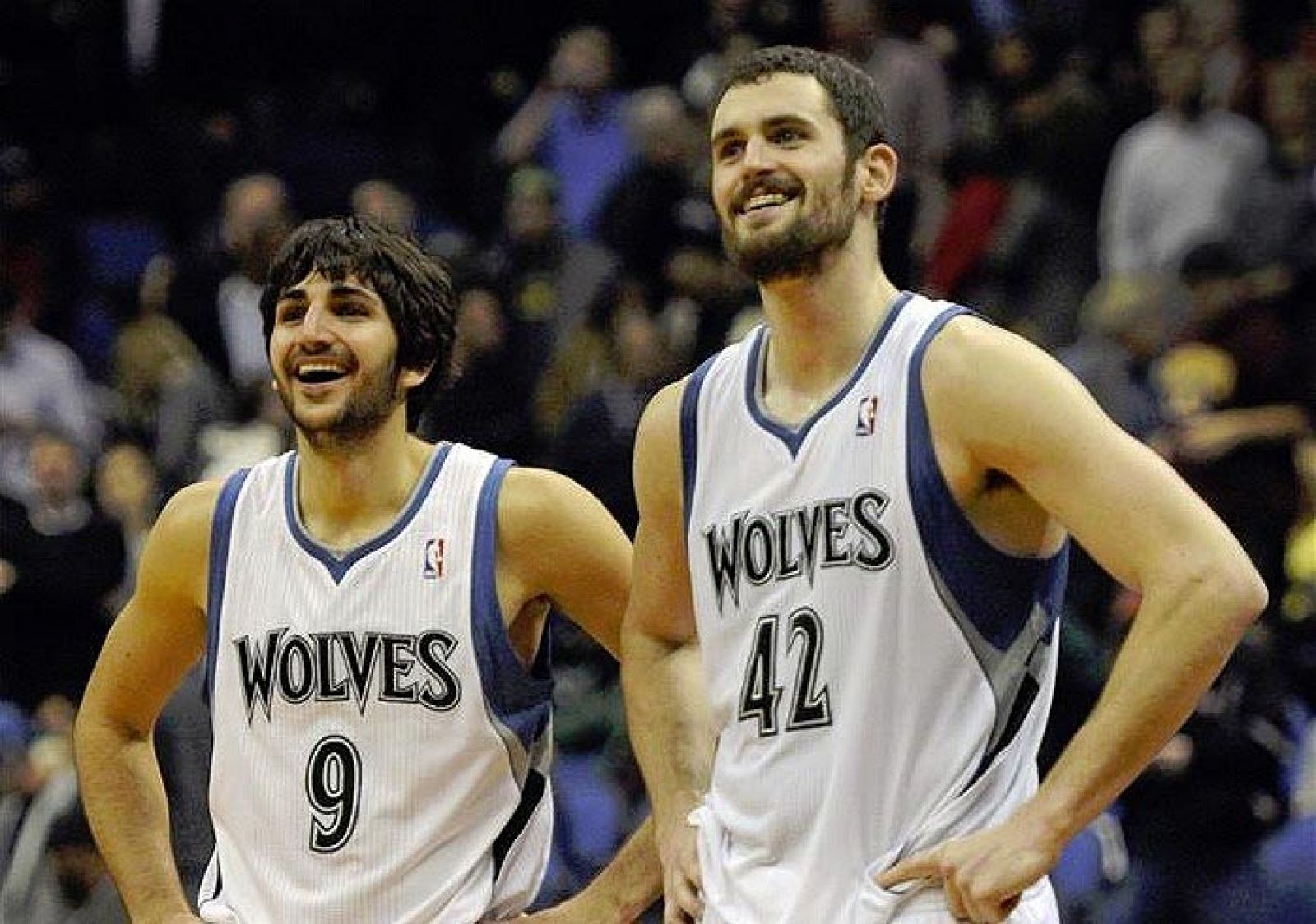 Ricky Rubio y Kevin Love