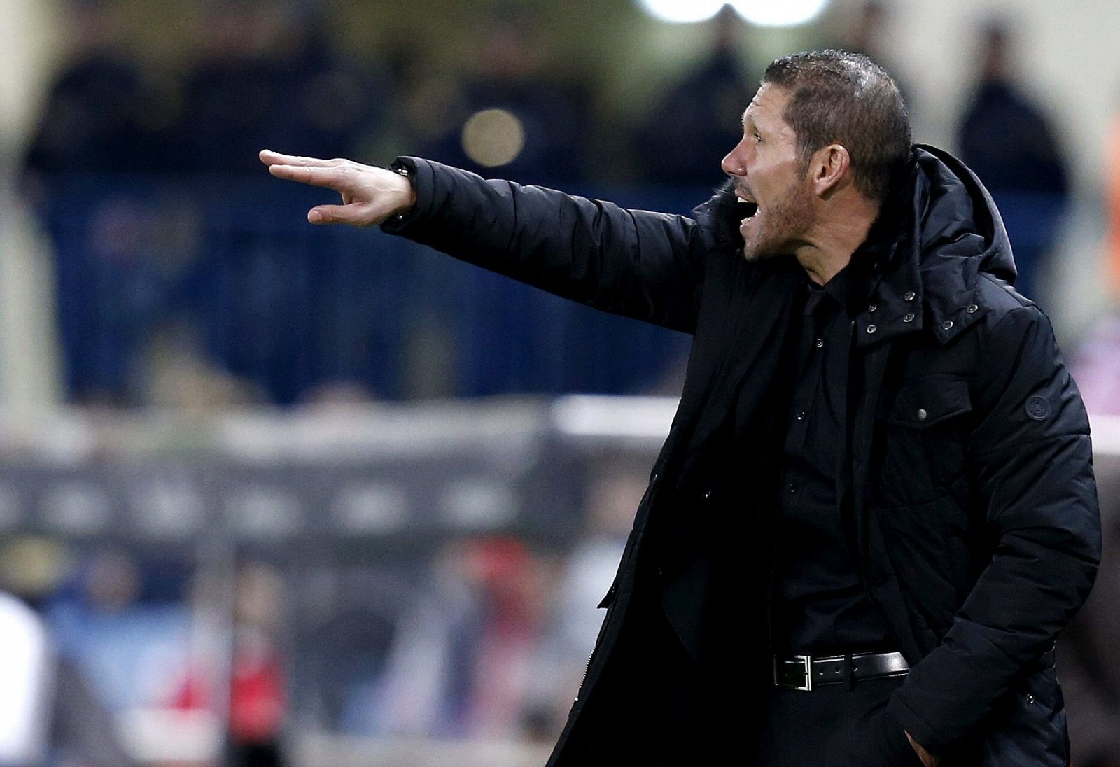 El entrenador del Atlético de Madrid, Diego Pablo Simeone, durante el partido frente al Jaén