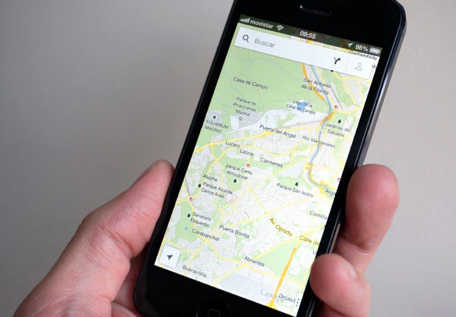 Imagen de los mapas de Google que ya están disponibles para iPhone.