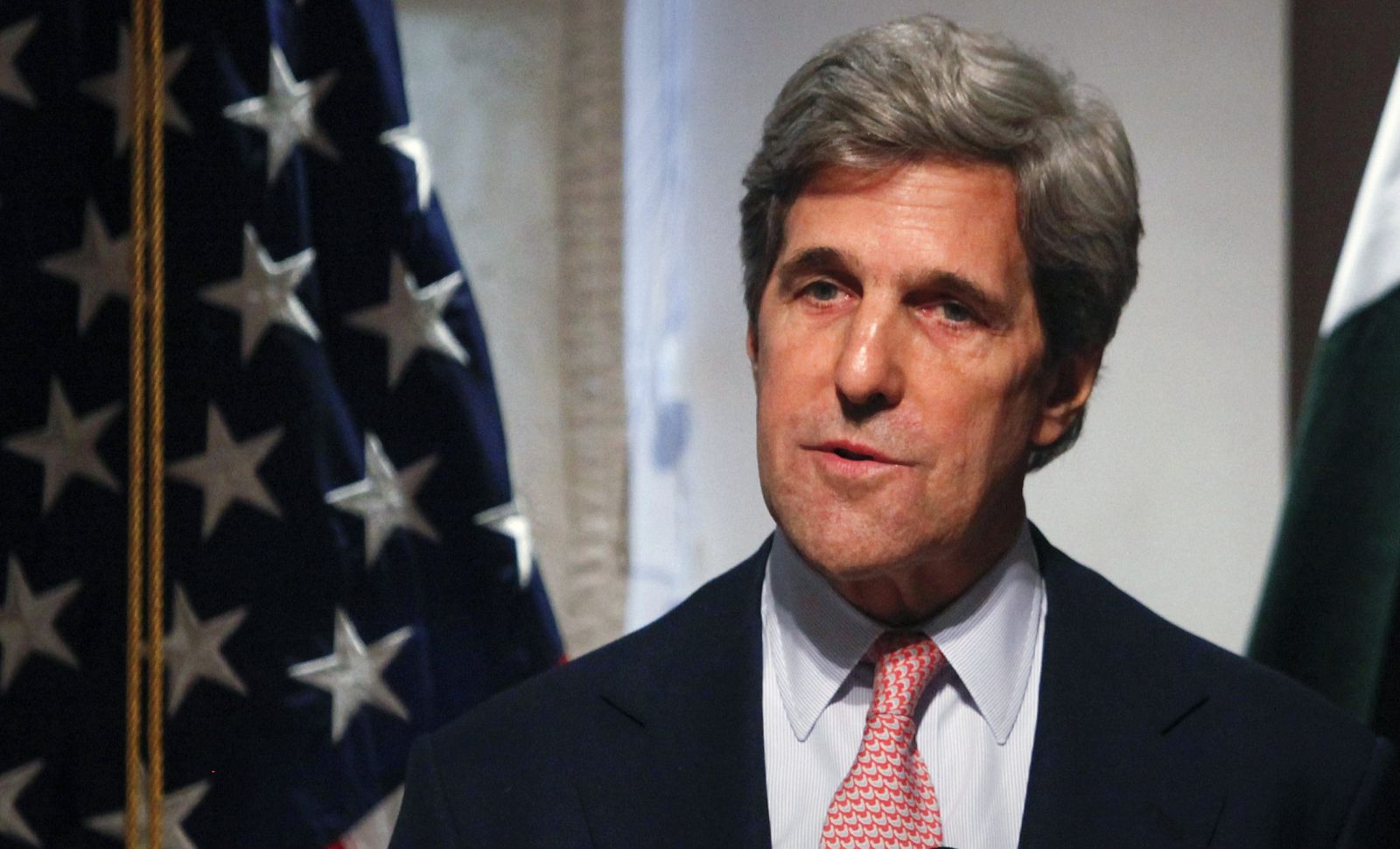 File photo of U.S. Senator John Kerry (D-MA) during a news conference in Islamabad