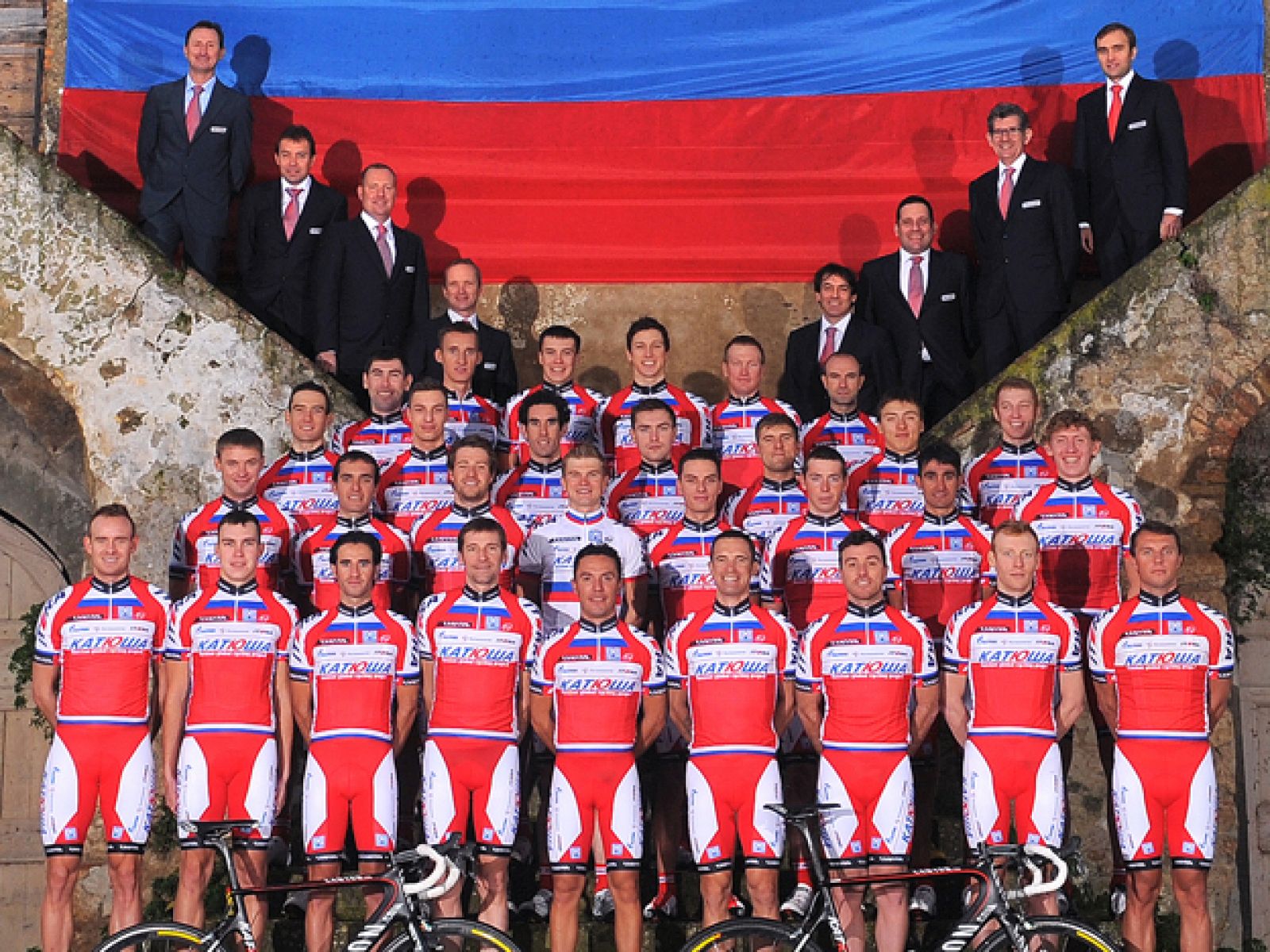 Foto oficial del equipo ciclista ruso Katusha en el que milita 'Purito' Rodríguez