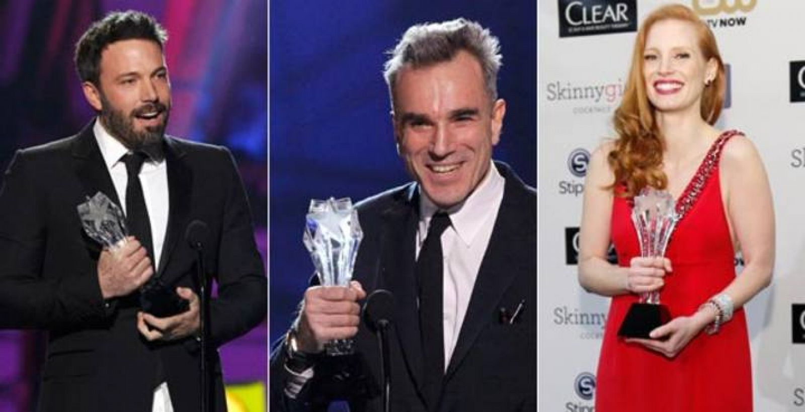 Ben Affleck, Daniel Day-Lewis y Jessica Chastain, premiados como mejor director y actores en los Critics Choice