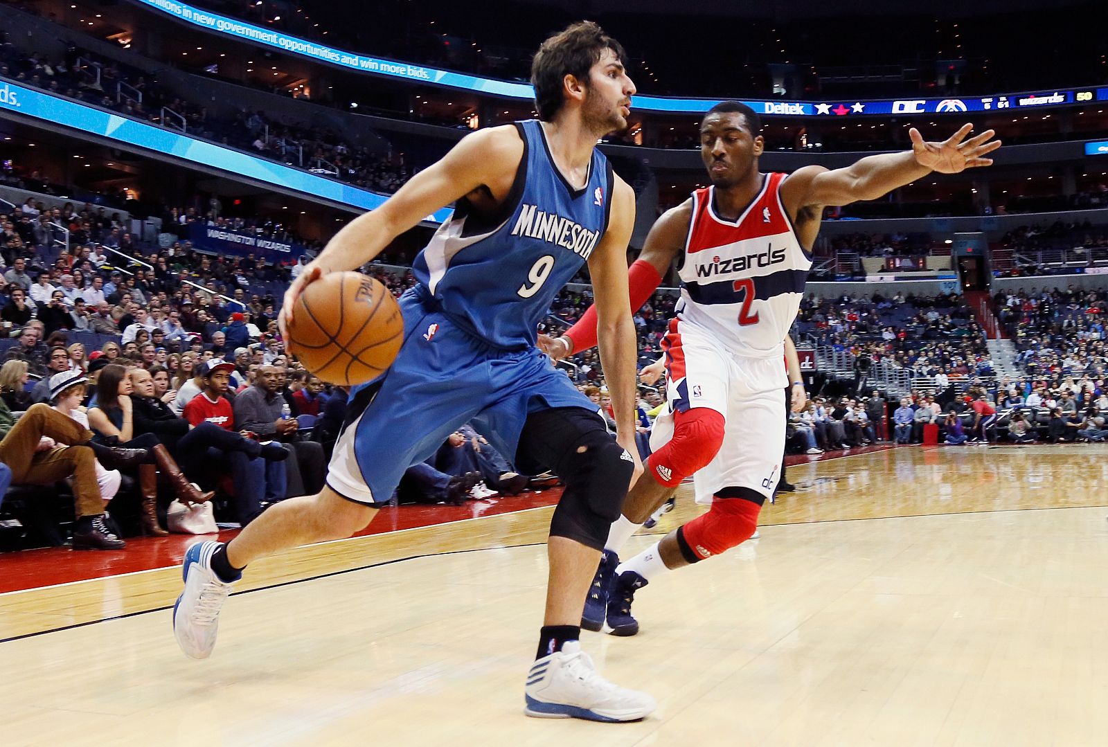 Imagen del base esoañol de Minnesota Timberwolves durante el partido frente a los Washington Wizards.