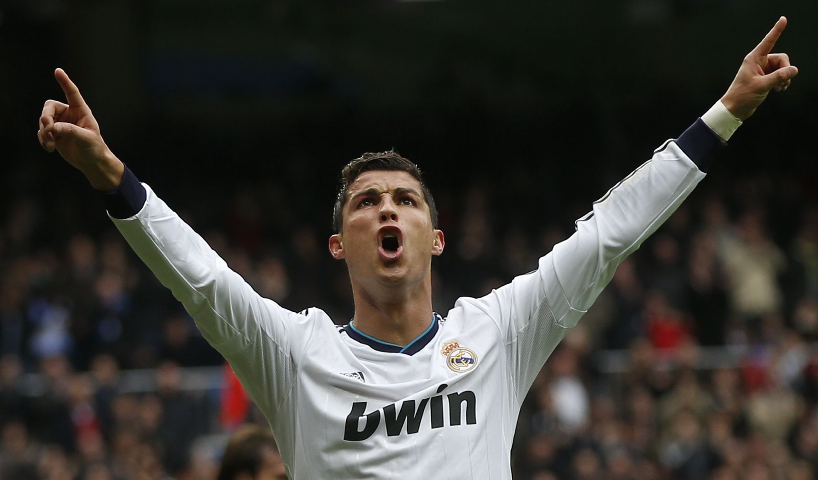 Cristiano Ronaldo celebra uno de sus tres goles contra el Getafe