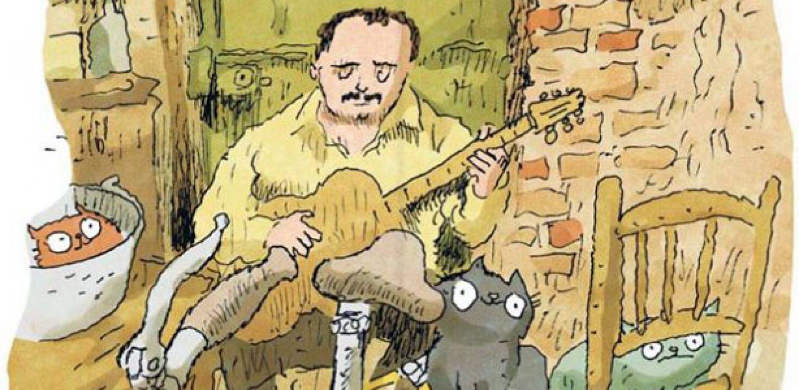 Viñeta de 'Brassens: La libertad', de Joann Sfar