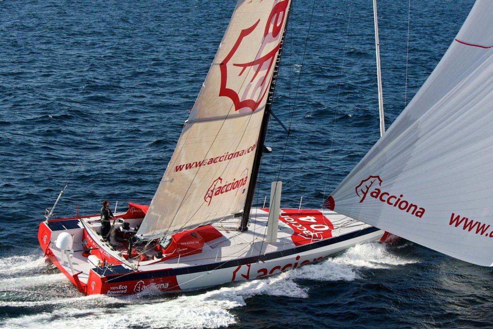 El 'Acciona' de Javier Sansó navegando a toda vela