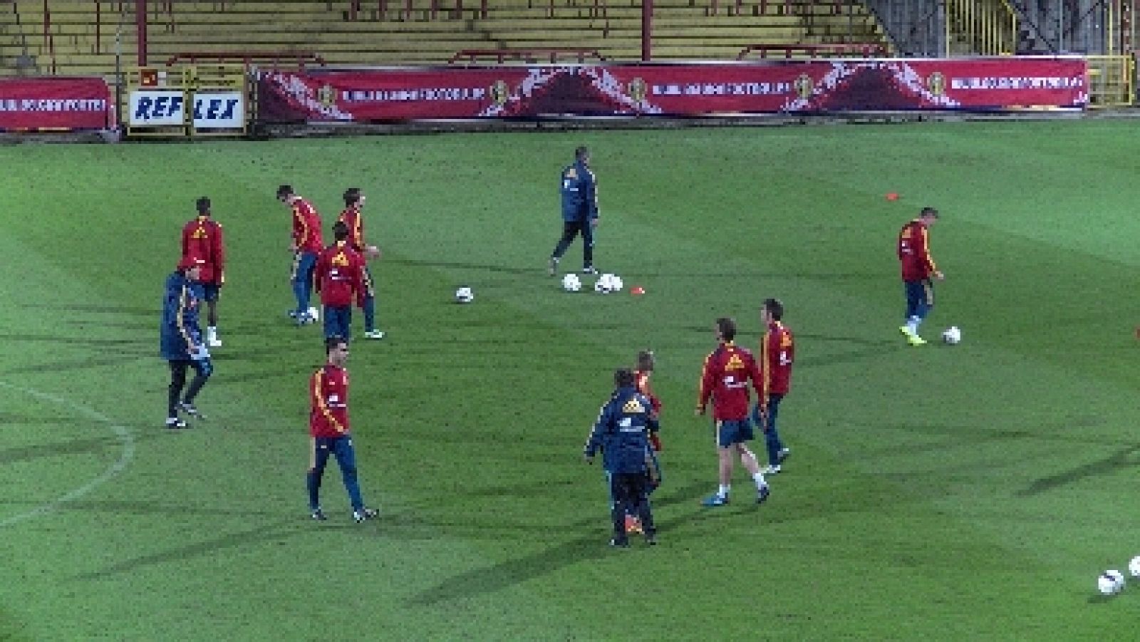 Los jugadores de la selección sub-21 entrenan en Bélgica