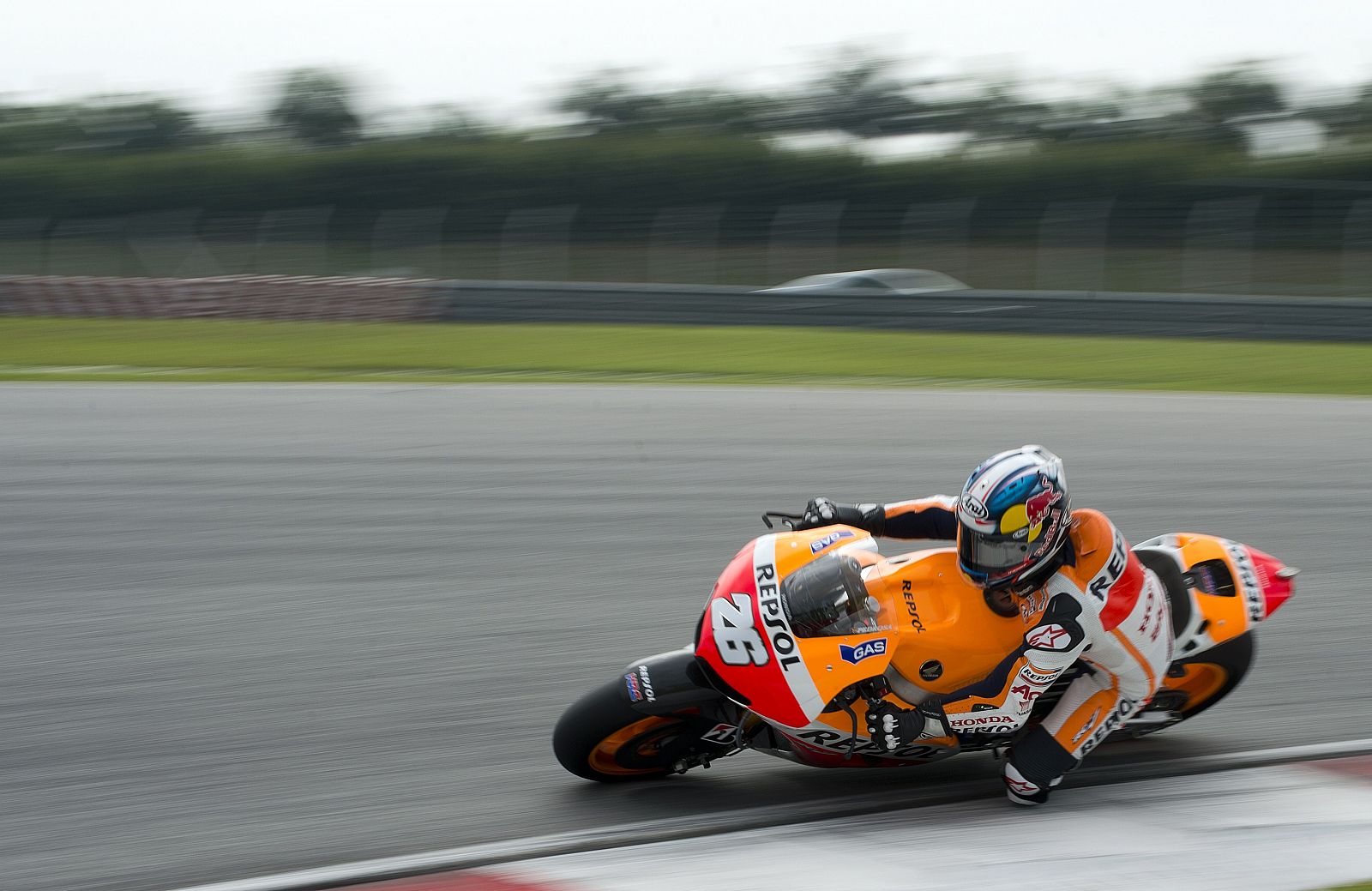 El piloto español Dani Pedrosa, en la segunda jornada de entrenamientos oficiales de Sepang (Malasia)