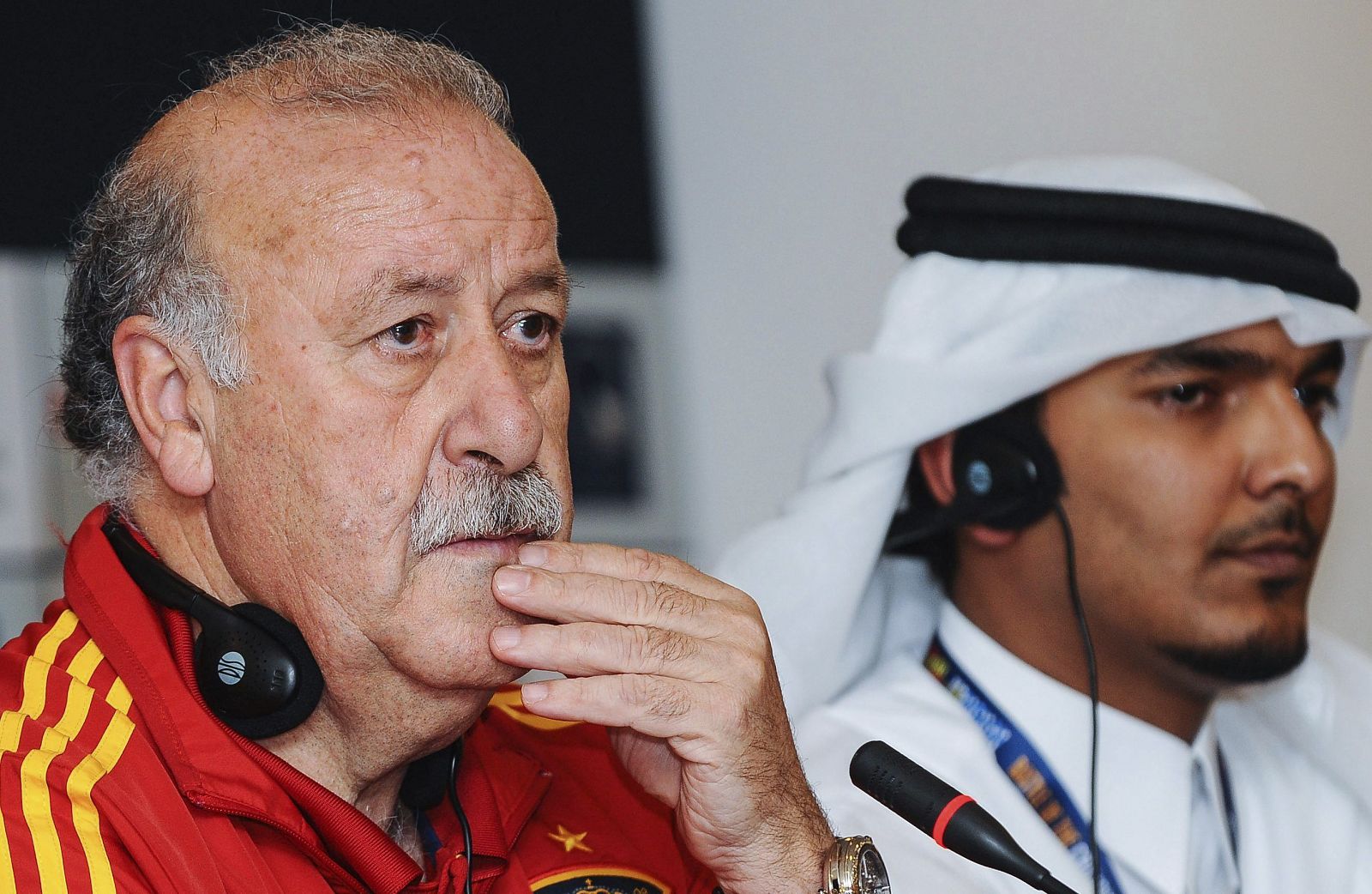 Del Bosque, en rueda de prensa.