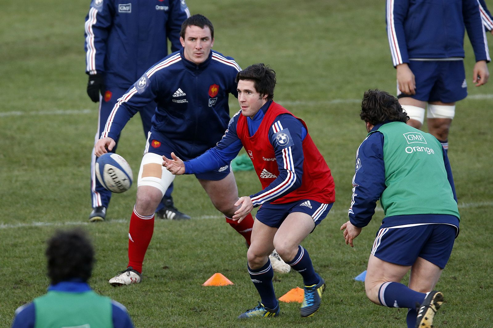 Entrenamiento de la selección francesa de rugby