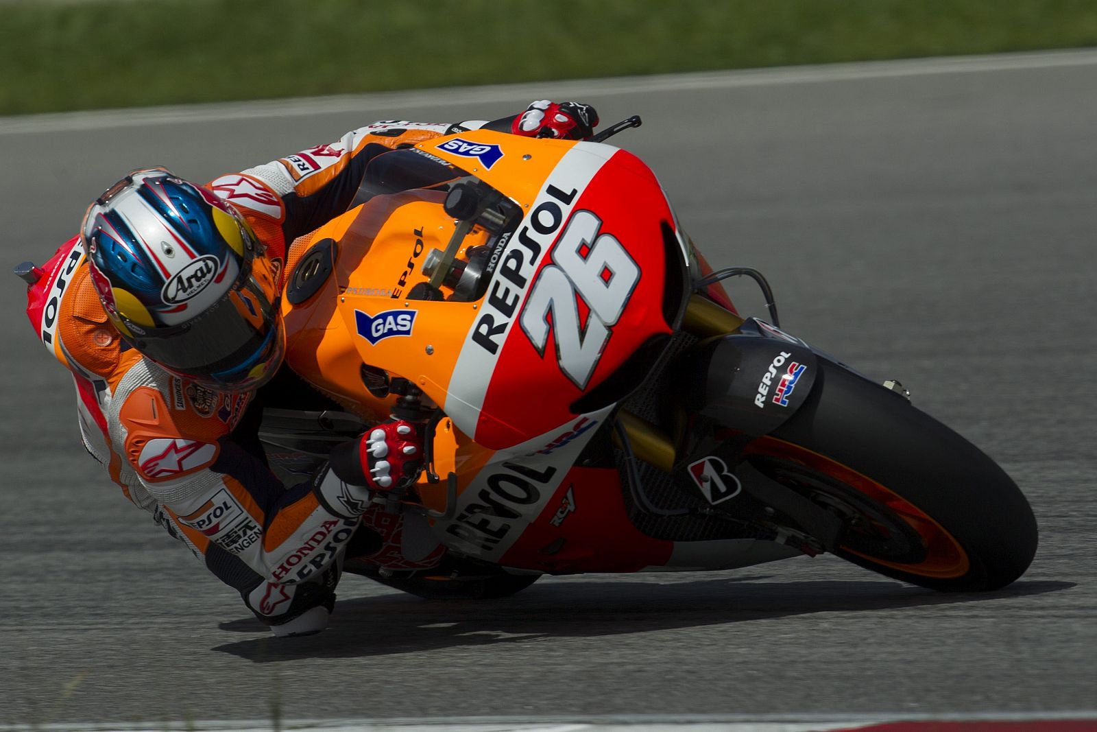 El piloto spañol de MotoGP, Dani Pedrosa, en el circuito de Sepang