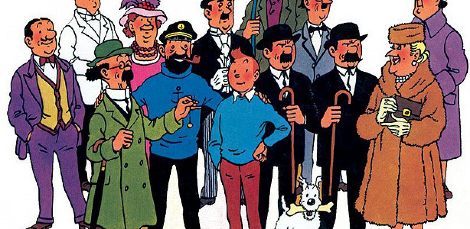 Los principales portagonistas de Tintín, de Hergé